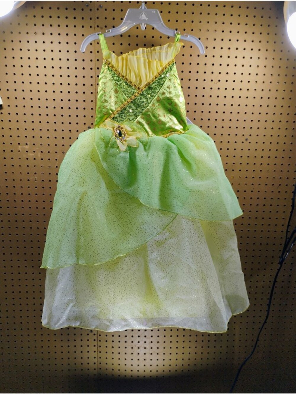 Disney Princess Tiana Green Kids Costume Dress Size 7/8 Sparkling Layers